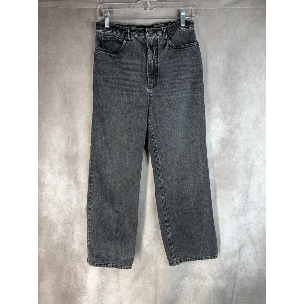 Rachel Comey Cropped Wide Leg Jeans In Washed Black Women's Size 2